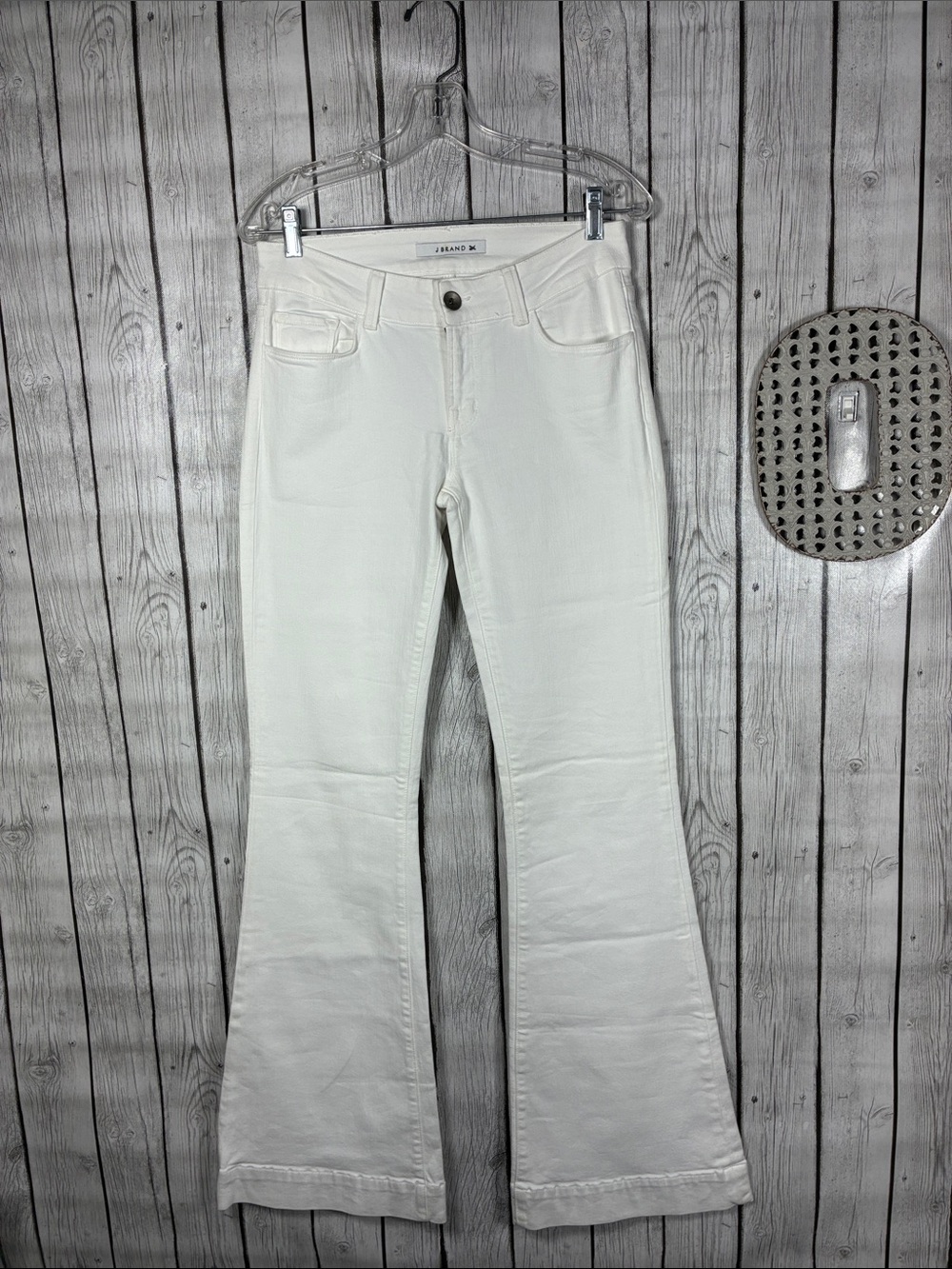 J Brand Off-White Flare Jeans Size 28